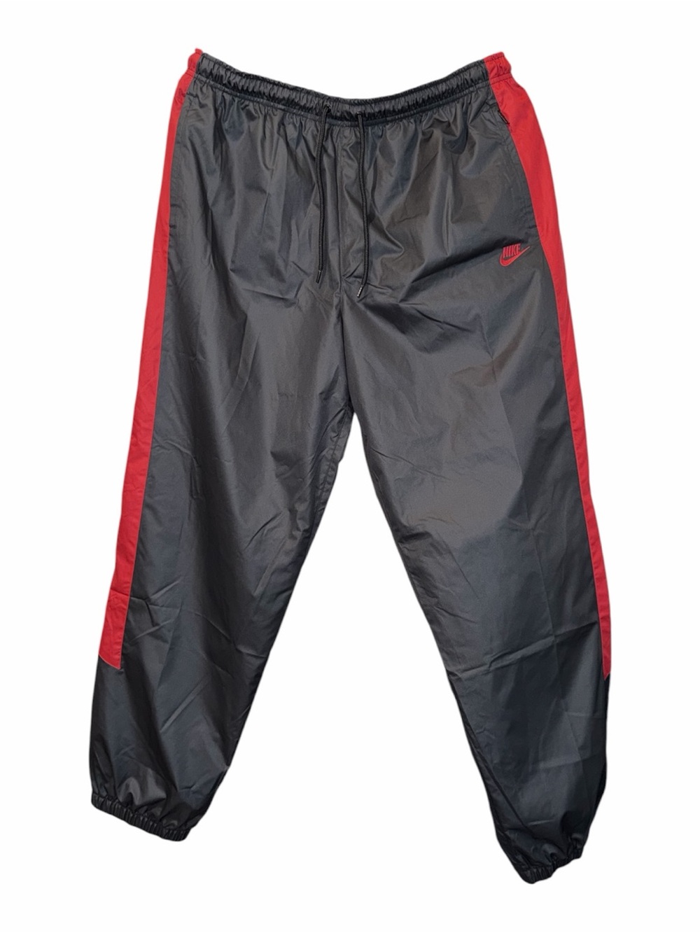 Nike Black Track Pants with Red Side Stripes